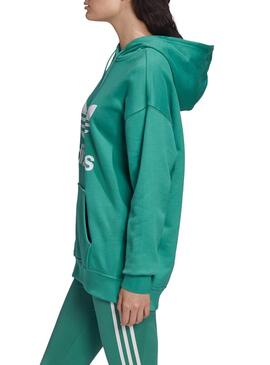 Sweat Adidas TRF Hoodie Vert Pour Femme