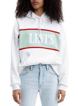 Sweat Levis Cameron Serif Blanc Pour Femme