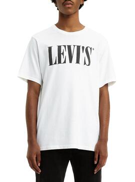 T-Shirt Levis Serif Logo Blanc Pour Homme