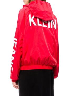 Veste Calvin Klein Coupe-vent Rouge Femme