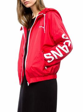 Veste Calvin Klein Coupe-vent Rouge Femme