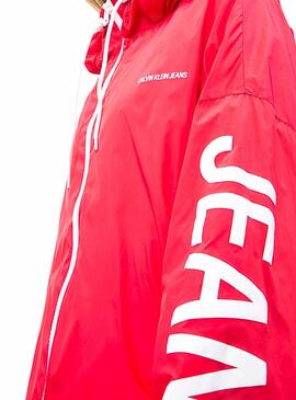 Veste Calvin Klein Coupe-vent Rouge Femme