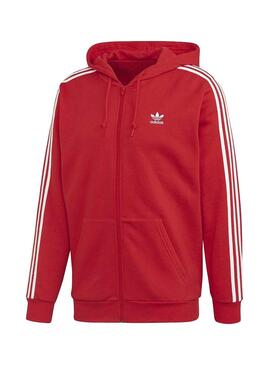 Sweat Adidas 3-Stripes Rouge Pour Homme