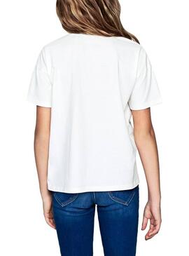 T-Shirt Pepe Jeans Celine White Pour Fille