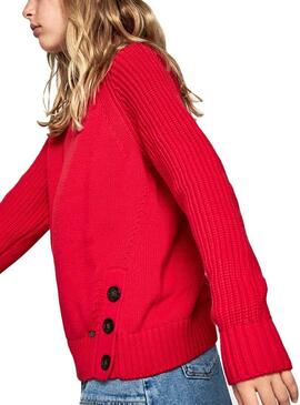 Pull Pepe Jeans Vera Rouge Pour Fille