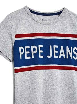 T-Shirt Pepe Jeans Talton Gris Pour Garçon