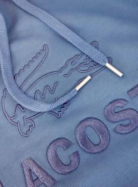 Sweat Cagoule à logo brodée Lacoste Vert Homme