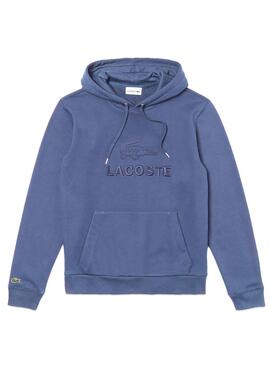 Sweat Cagoule à logo brodée Lacoste Vert Homme