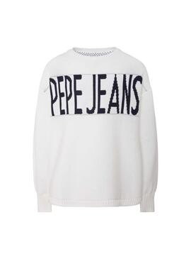 Pull Pepe Jeans Vivian White Pour Fille