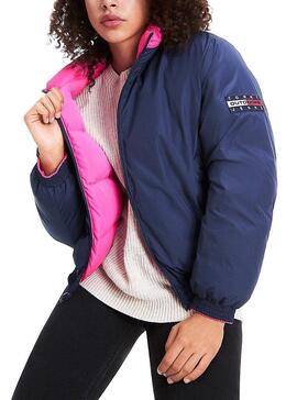 Veste Tommy Jeans Bomber Réversible Rose Femme
