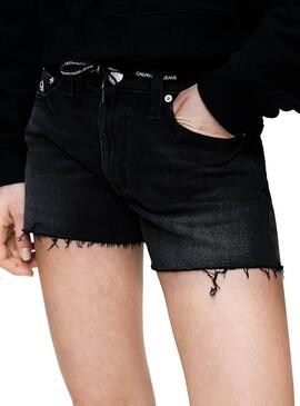 Short Calvin Klein Jeans Belt Noir Femme