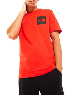 T-Shirt The North Face Fin Rouge Homme