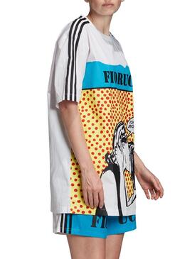 T-Shirt Adidas Fiorucci Blanc Femme