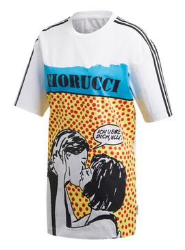 T-Shirt Adidas Fiorucci Blanc Femme