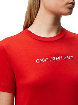 Robe Calvin Klein Institutional Rouge Femme