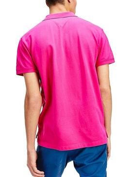 Polo Tommy Jeans Classic Solid Fuchsia Homme
