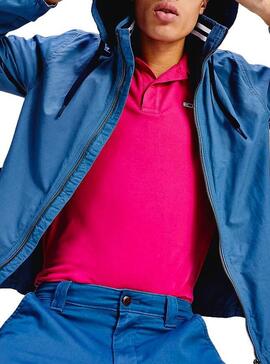 Polo Tommy Jeans Classic Solid Fuchsia Homme