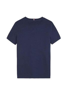 T-Shirt Tommy Hilfiger Rond Flag Bleu Garçon