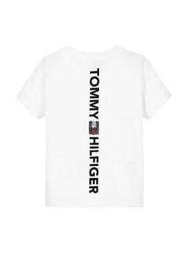 T-Shirt Tommy Hilfiger Vertical Blanc Garçon