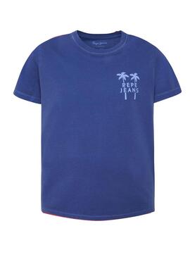 T-Shirt Pepe Jeans Alen Blue Garçon