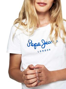 T-Shirt Pepe Jeans Art White Garçon