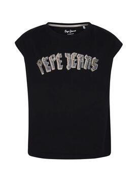 T-Shirt Pepe Jeans Trinity Black Fille