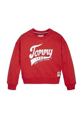 Sweat Tommy Hilfiger 1985 Rouge Fille