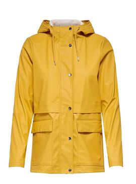 Imperméable Only Train Jaune Femme