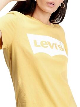 T-Shirt Levis BW Jaune Femme