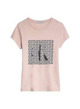 T-Shirt Calvin Klein Iridescent Pink pour Fille