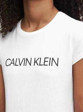T-Shirt Calvin Klein Institutional White Fille
