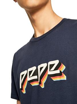 T-Shirt Pepe Jeans Theo Marine Homme