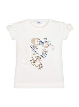 T-Shirt Mayoral Raw Bow Sleeve Fille