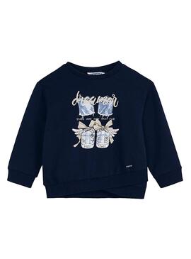 Sweat Mayoral Baskets Ailes Marin pour Fille
