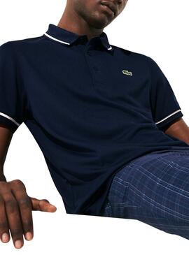 Polo Tennis Lacoste Bleu Homme