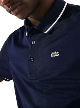 Polo Tennis Lacoste Bleu Homme