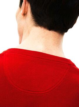 Pull Lacoste Peak Rouge Homme