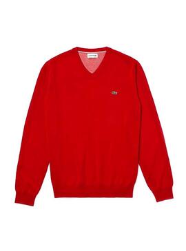 Pull Lacoste Peak Rouge Homme