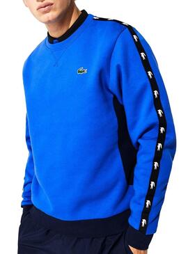 Sweat Lacoste Monographic Bleu Homme