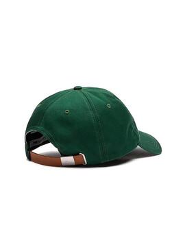 Casquette Lacoste Croco Oversize Vert