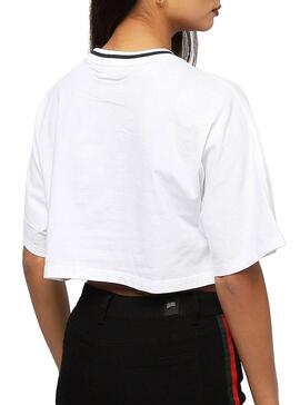 T-Shirt Fila Crop Logo Blanc Femme