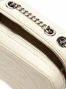 Sac Lacoste Croco Beige Femme