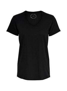 T-Shirt Only Brews V-Neck noir Femme