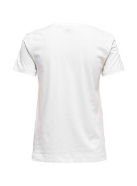 T-Shirt Only Gita Blanc Pour Femme