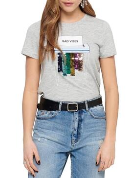 T-Shirt Only Collie Gris Femme