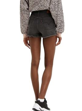 Short Levis 501 Original Gris Femme