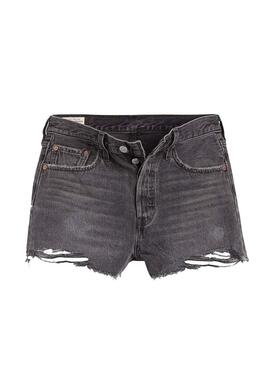 Short Levis 501 Original Gris Femme