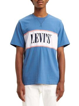 T-Shirt Levis Colorblock Serif Riverside  Bleu