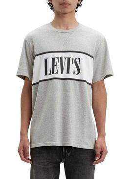 T-Shirt Levis Colorblock Serif Riverside Gris
