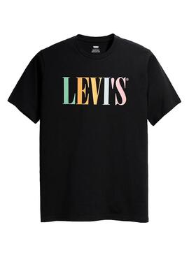 T-Shirt Levis 90S Serif Black Homme